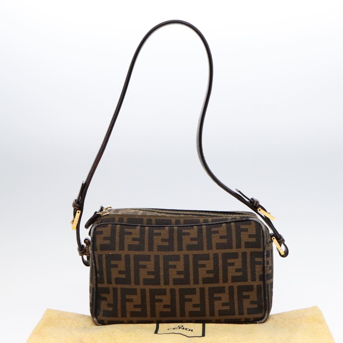 Fendi Camera Case Brown Canvas Shoulder Bag (Pre-Owned) Size ONE SIZE - 15 Thumbnail
