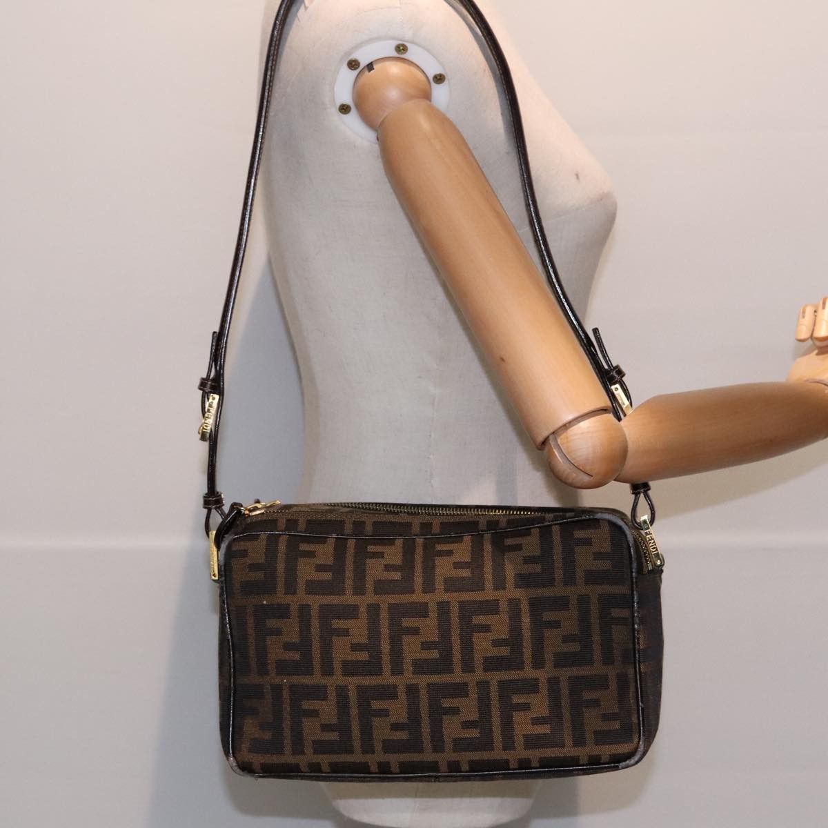 Fendi Camera Case Brown Canvas Shoulder Bag (Pre-Owned) Size ONE SIZE - 16 Thumbnail