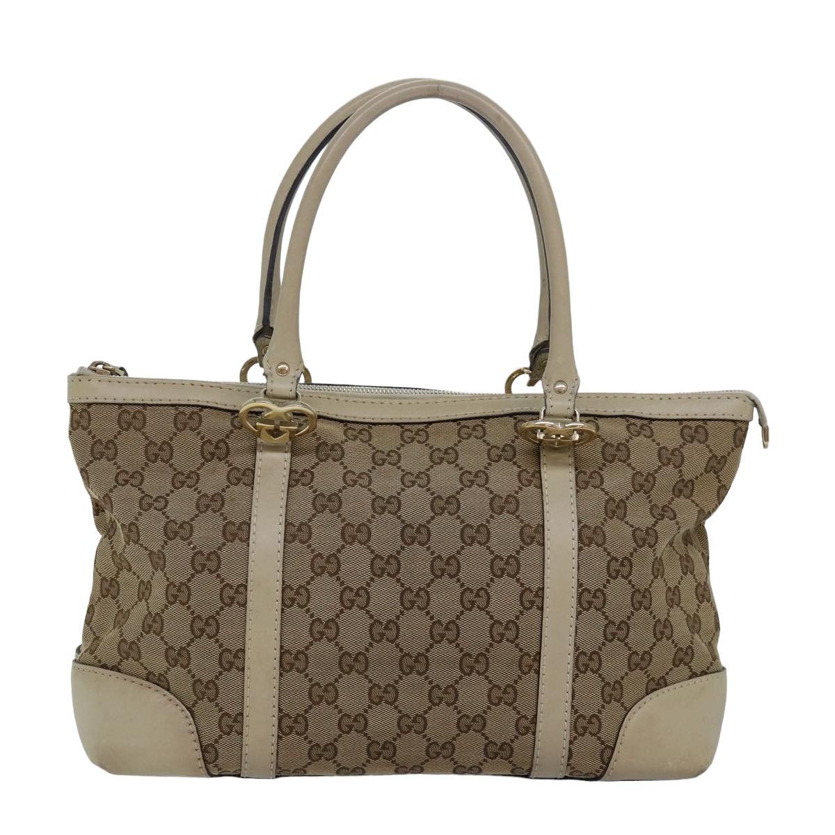Gucci Gg Canvas Beige Canvas Tote Bag (Pre-Owned) Size ONE SIZE - 2 Thumbnail