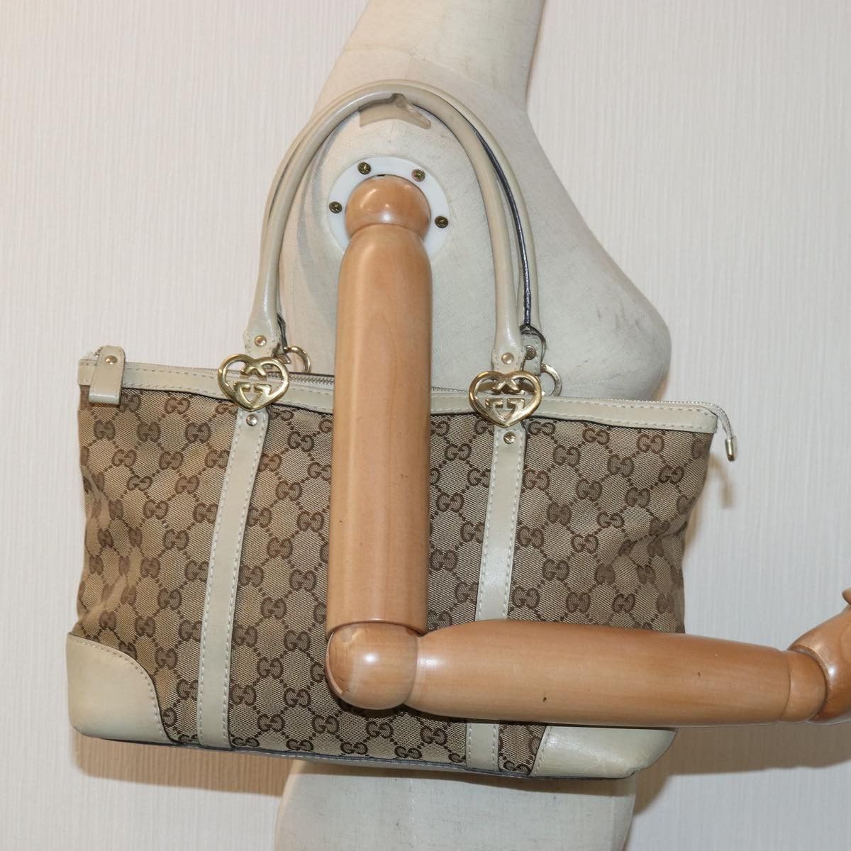Gucci Gg Canvas Beige Canvas Tote Bag (Pre-Owned) Size ONE SIZE - 7 Thumbnail