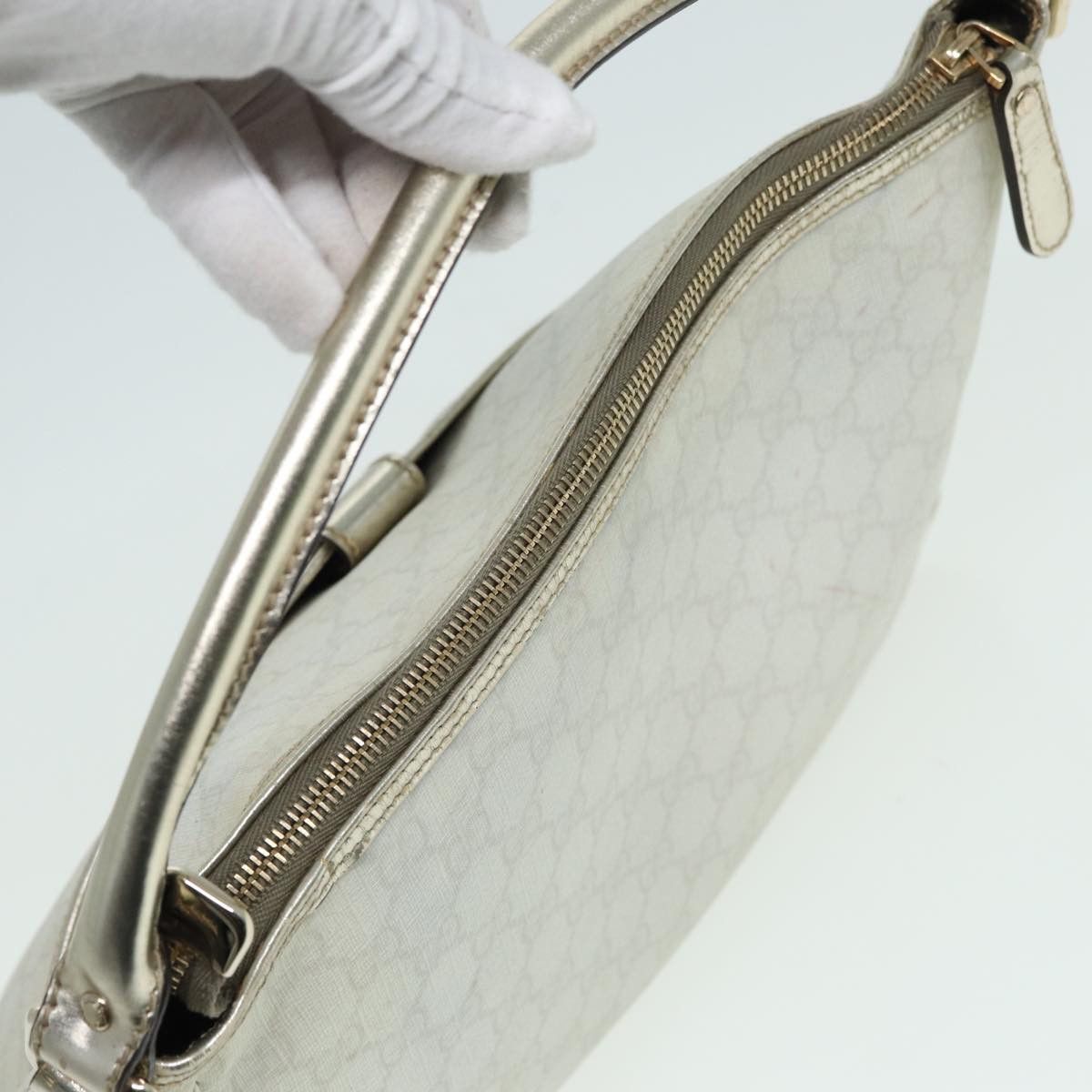 Gucci Gg Canvas White Canvas Handbag (Pre-Owned) Size ONE SIZE - 4 Thumbnail
