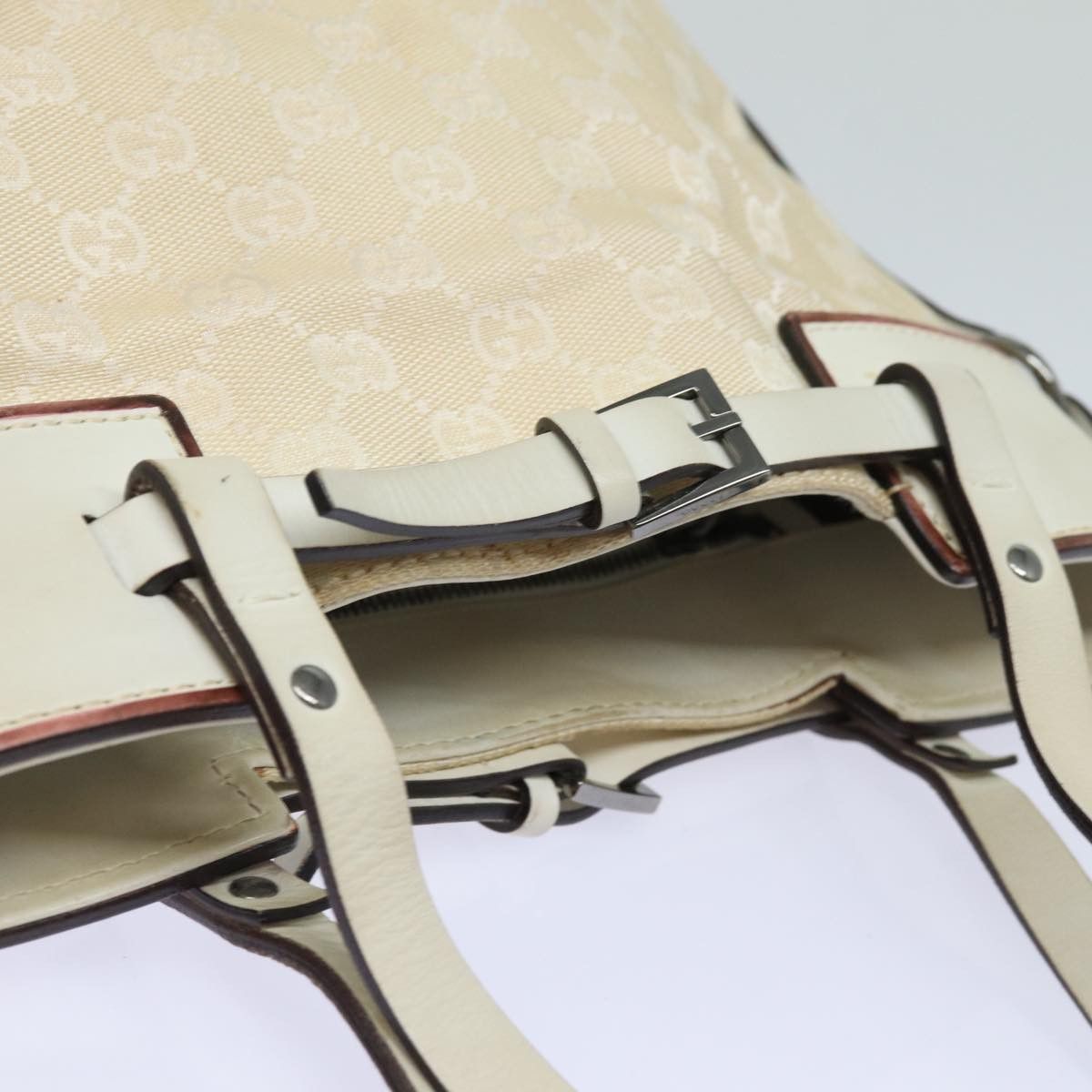 Gucci Gg Canvas Beige Canvas Tote Bag (Pre-Owned) Size ONE SIZE - 6 Thumbnail
