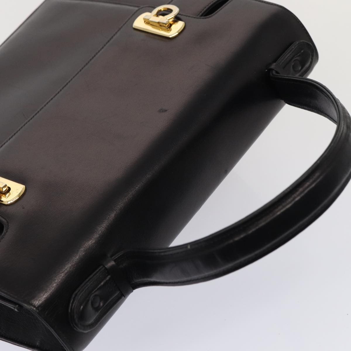Salvatore Ferragamo Gancini Black Leather Handbag (Pre-Owned) Size ONE SIZE - 5 Thumbnail