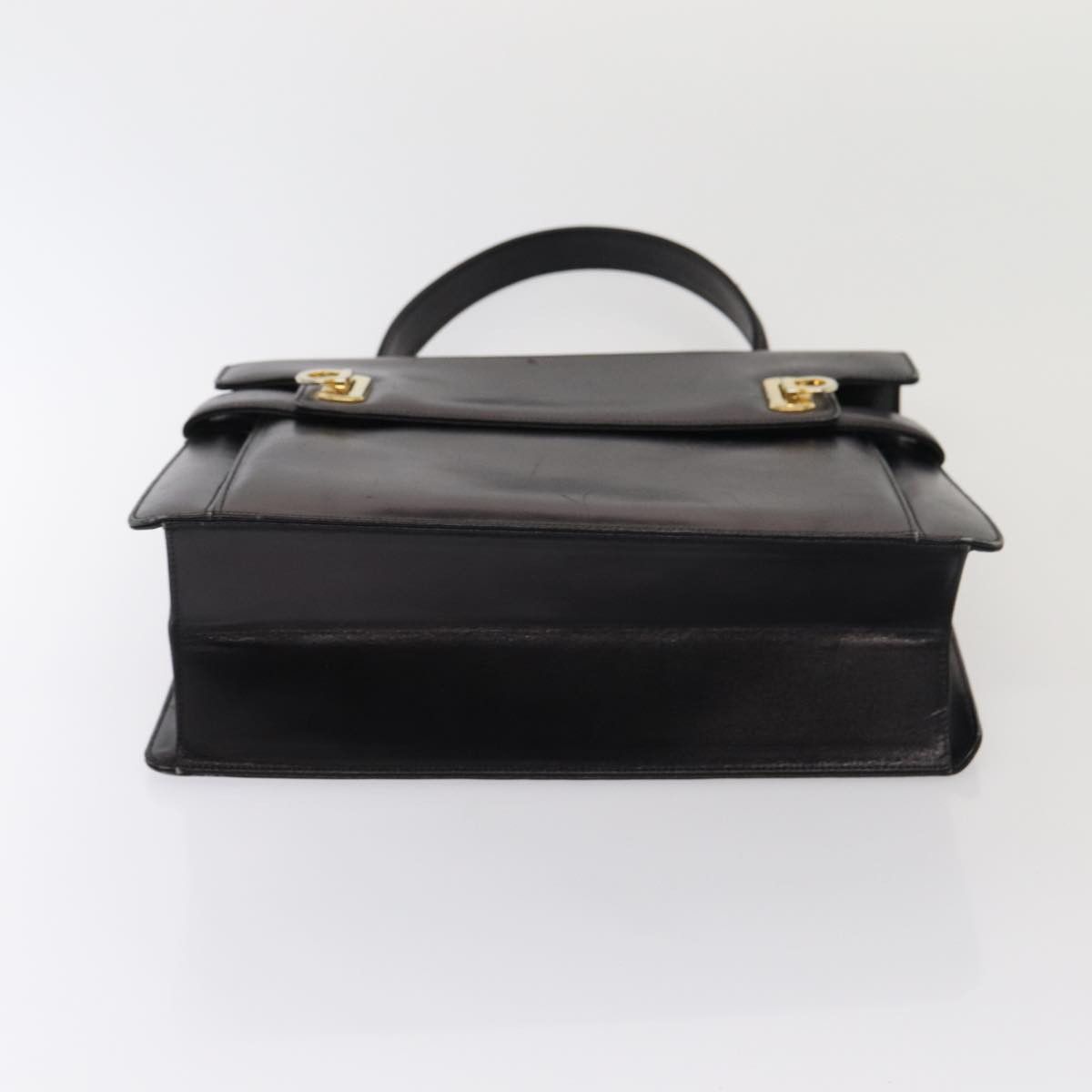 Salvatore Ferragamo Gancini Black Leather Handbag (Pre-Owned) Size ONE SIZE - 19 Thumbnail