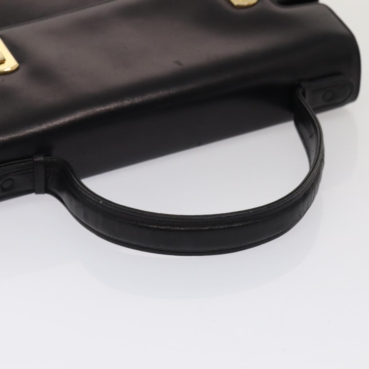 Salvatore Ferragamo Gancini Black Leather Handbag (Pre-Owned) Size ONE SIZE - 18 Thumbnail