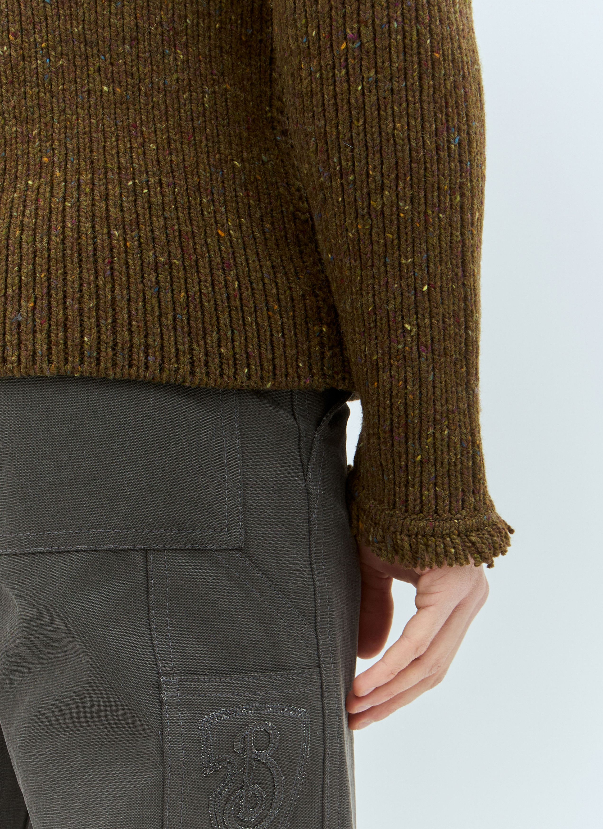 Burberry Fringed Wool Sweater Size US L / EU 52-54 / 3 - 6 Thumbnail