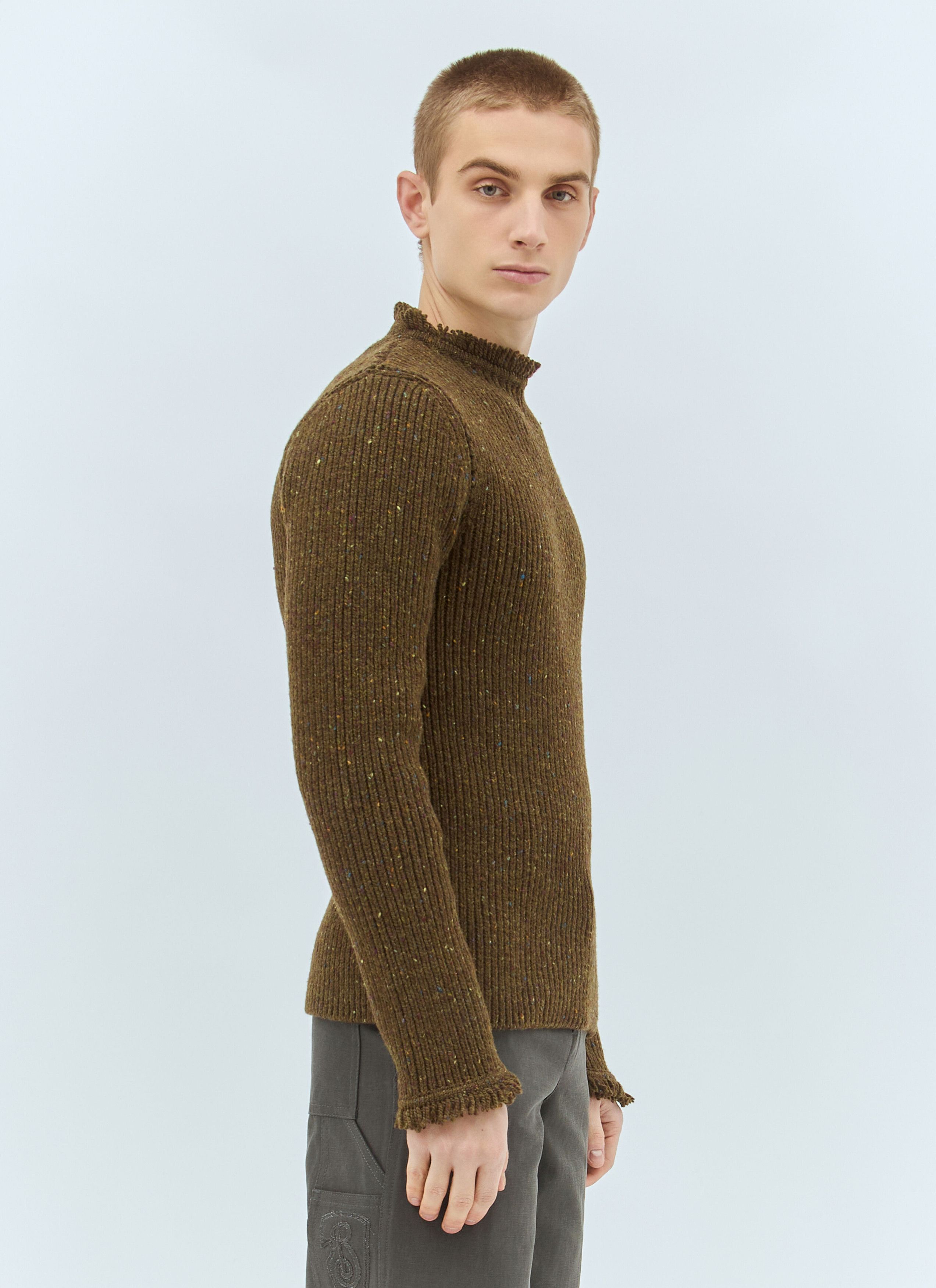 Burberry Fringed Wool Sweater Size US L / EU 52-54 / 3 - 4 Thumbnail