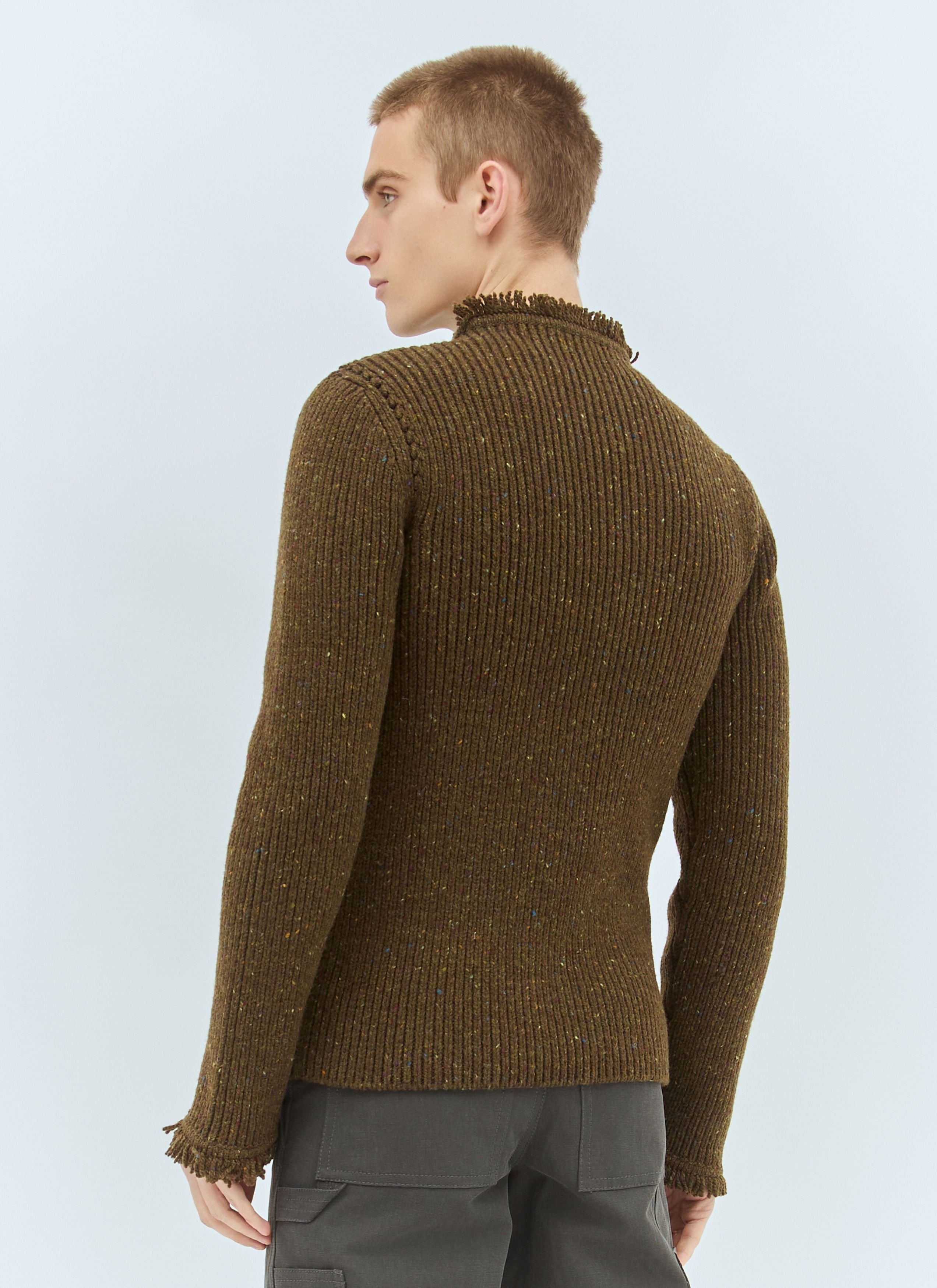 Burberry Fringed Wool Sweater Size US L / EU 52-54 / 3 - 5 Thumbnail