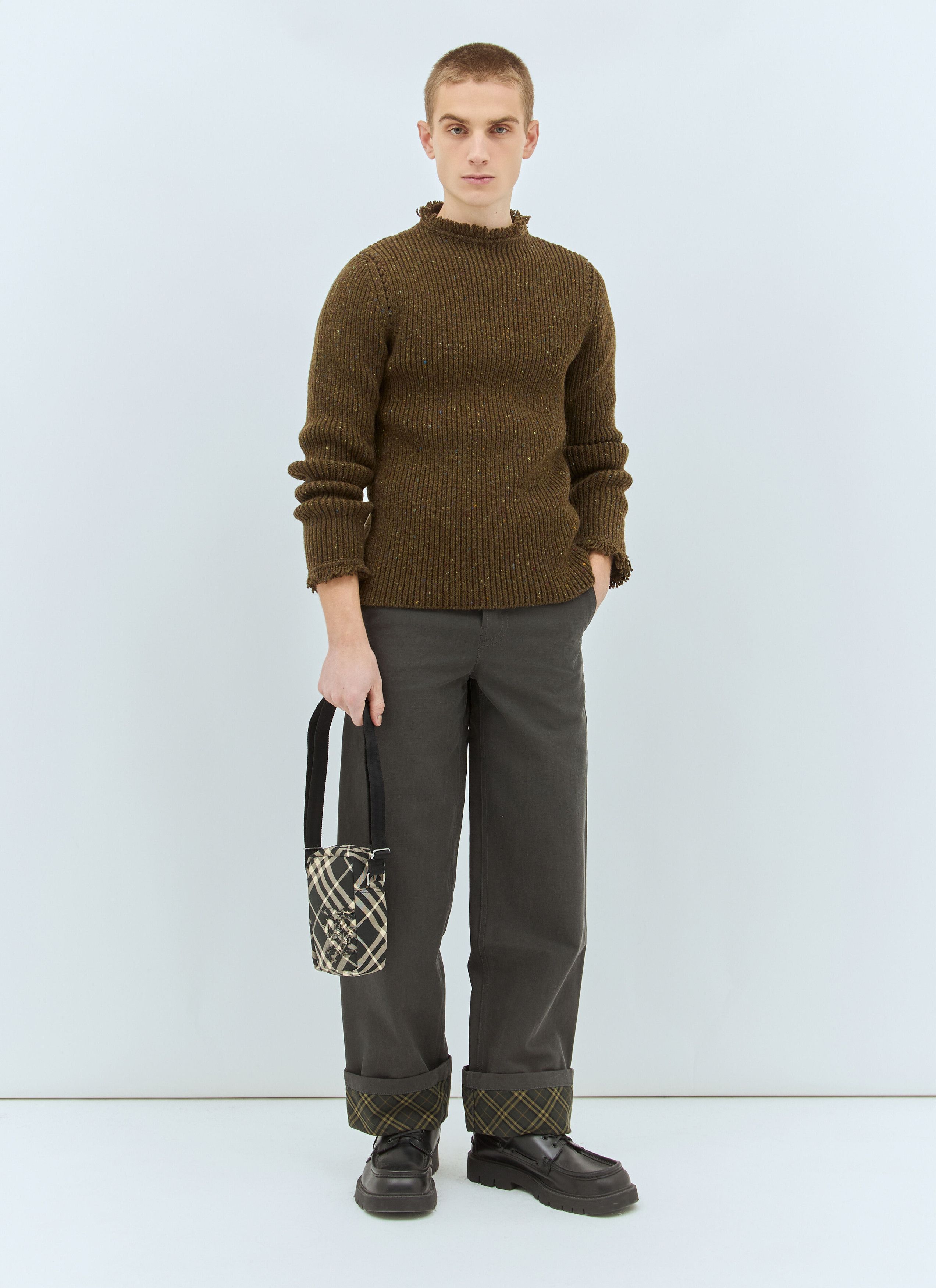Burberry Fringed Wool Sweater Size US S / EU 44-46 / 1 - 2 Thumbnail