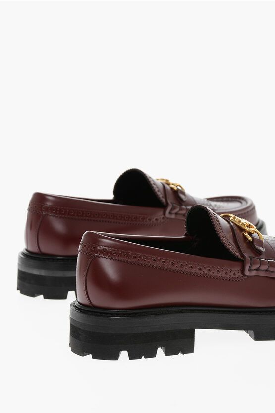 Celine Margaret Loafer with Fringes Burgundy Size US 6 / IT 36 - 3 Thumbnail