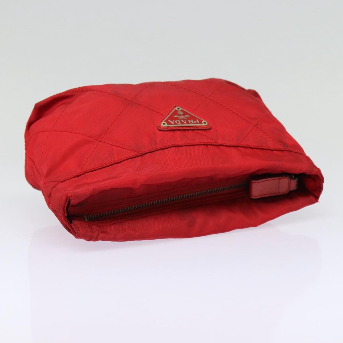 Prada Tessuto Red Synthetic Clutch Bag (Pre-Owned) Size ONE SIZE - 4 Thumbnail