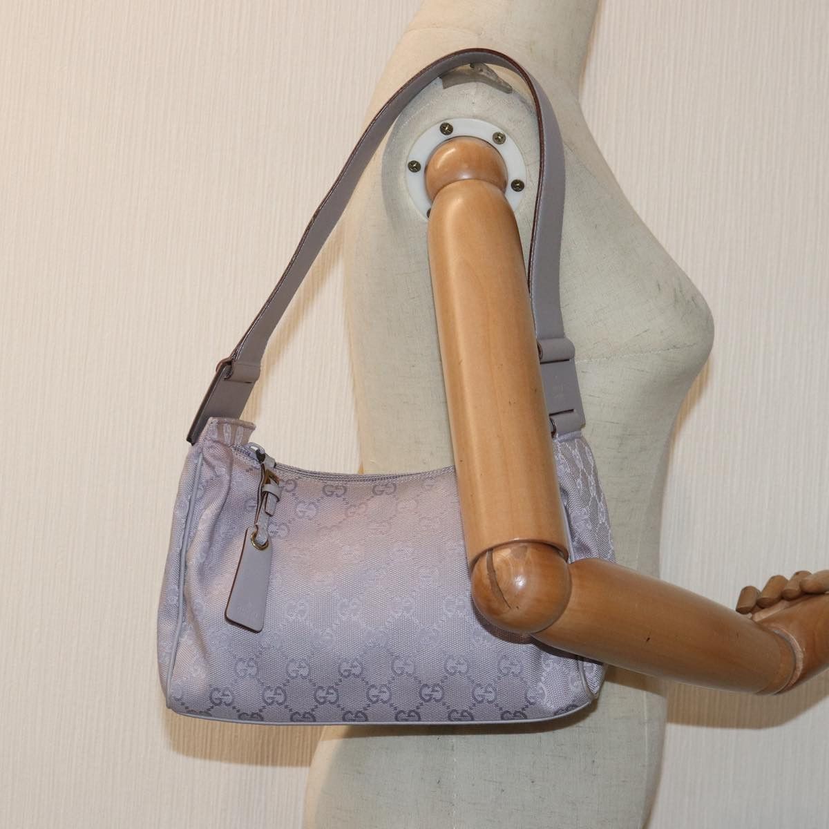 Gucci Gg Canvas Purple Canvas Shoulder Bag (Pre-Owned) Size ONE SIZE - 11 Thumbnail
