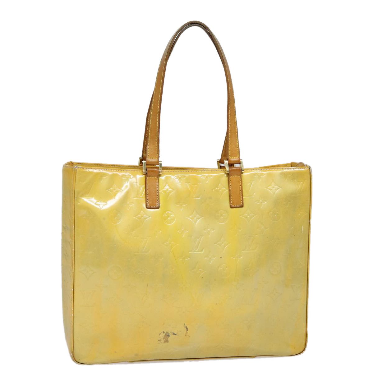 Louis Vuitton Columbus Yellow Patent Leather Tote Bag (Pre-Owned) Size ONE SIZE - 14 Thumbnail