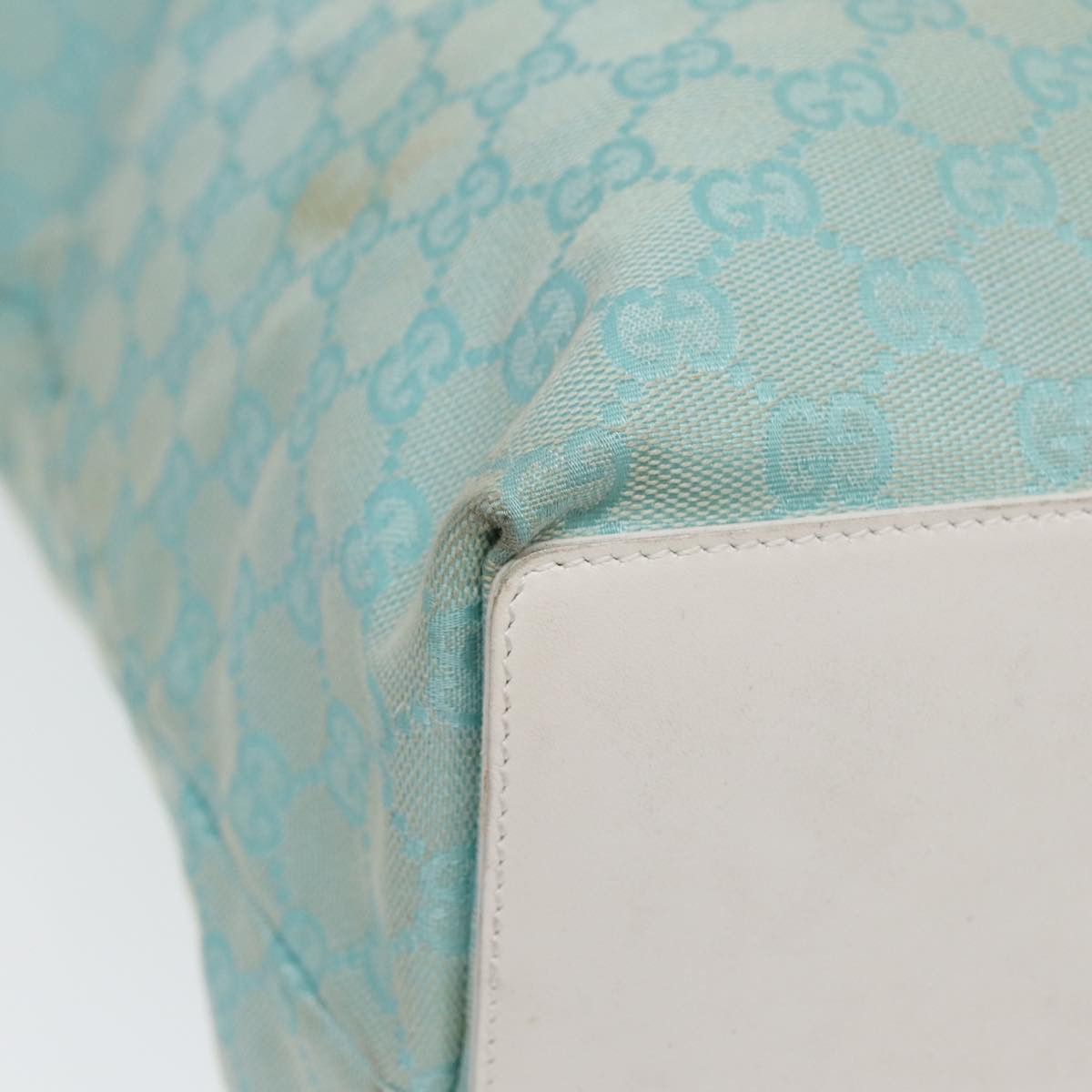 Gucci Gg Canvas Blue Canvas Tote Bag (Pre-Owned) Size ONE SIZE - 8 Thumbnail