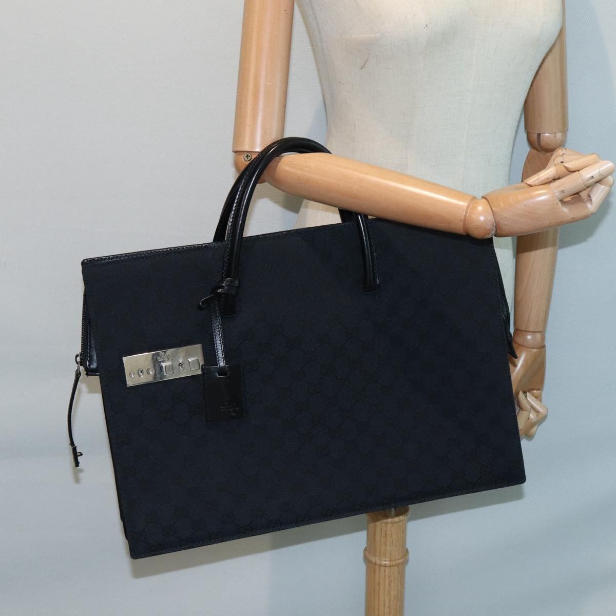 Gucci Gg Canvas Black Canvas Handbag (Pre-Owned) Size ONE SIZE - 16 Thumbnail