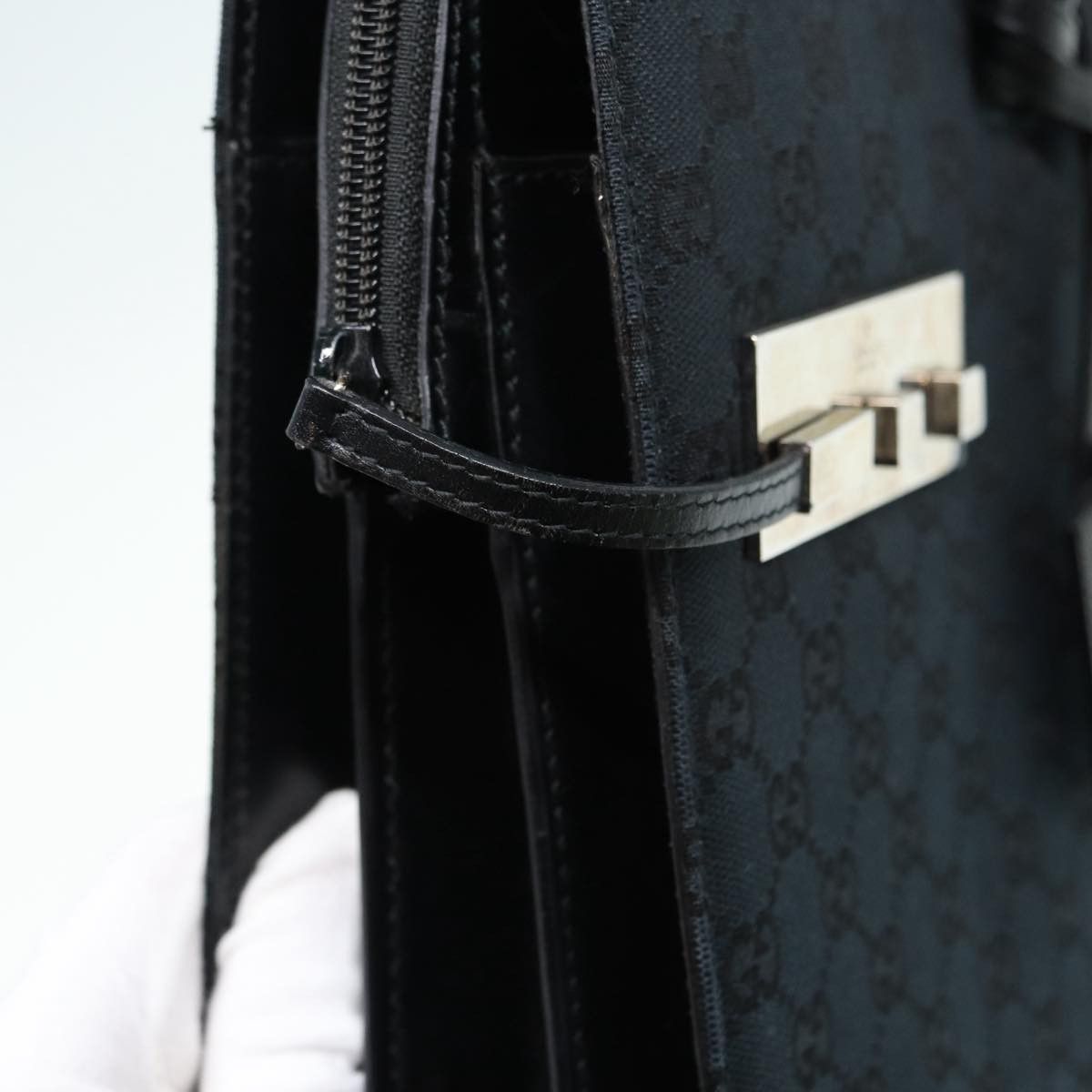 Gucci Gg Canvas Black Canvas Handbag (Pre-Owned) Size ONE SIZE - 19 Thumbnail