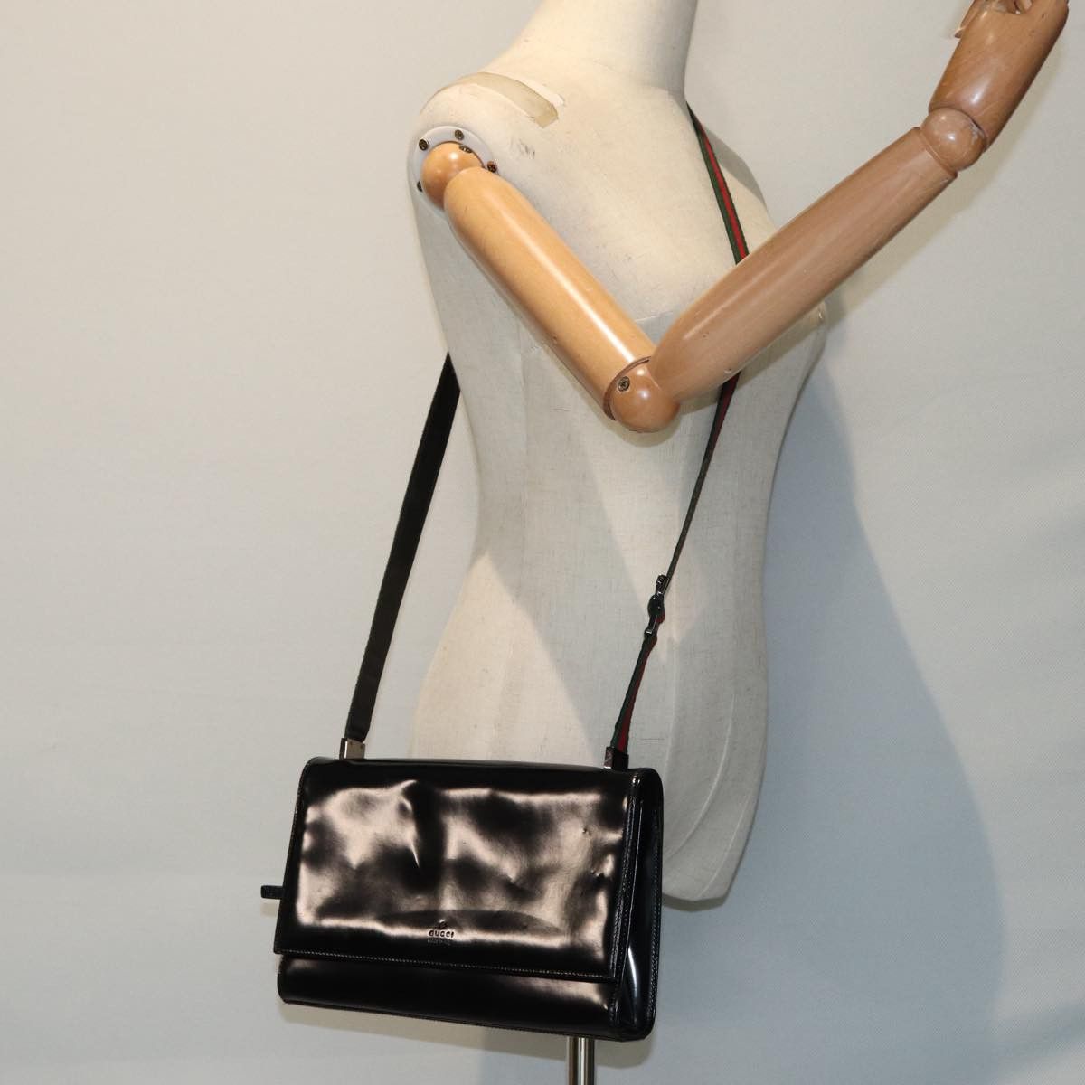 Gucci Black Patent Leather Shoulder Bag (Pre-Owned) Size ONE SIZE - 7 Thumbnail
