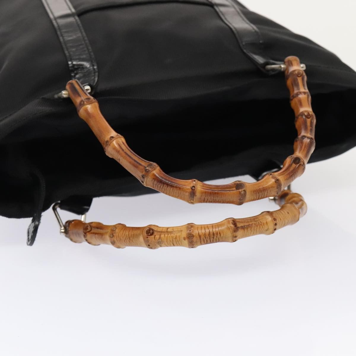 Gucci Bamboo Black Synthetic Handbag (Pre-Owned) Size ONE SIZE - 13 Thumbnail