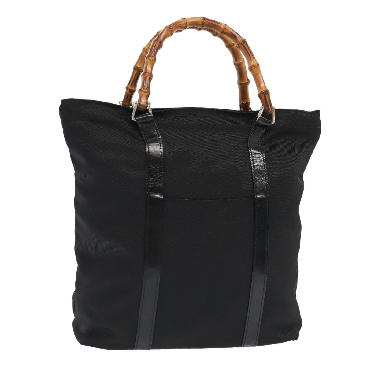 Gucci Bamboo Black Synthetic Handbag (Pre-Owned) Size ONE SIZE - 10 Thumbnail