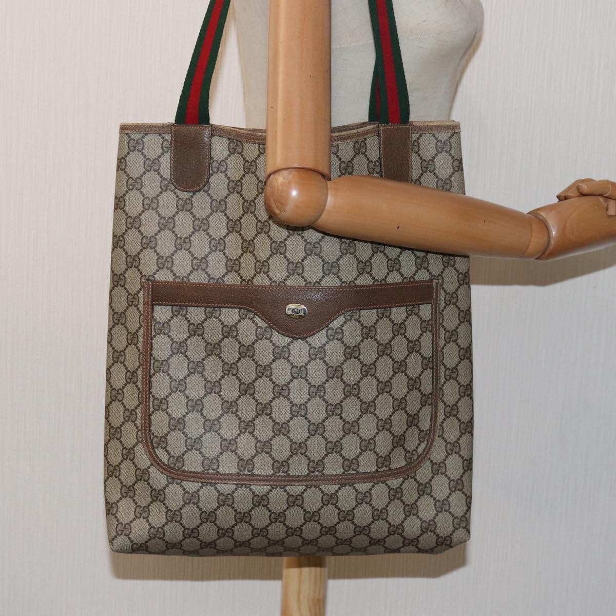 Gucci Sherry Beige Canvas Tote Bag (Pre-Owned) Size ONE SIZE - 7 Thumbnail