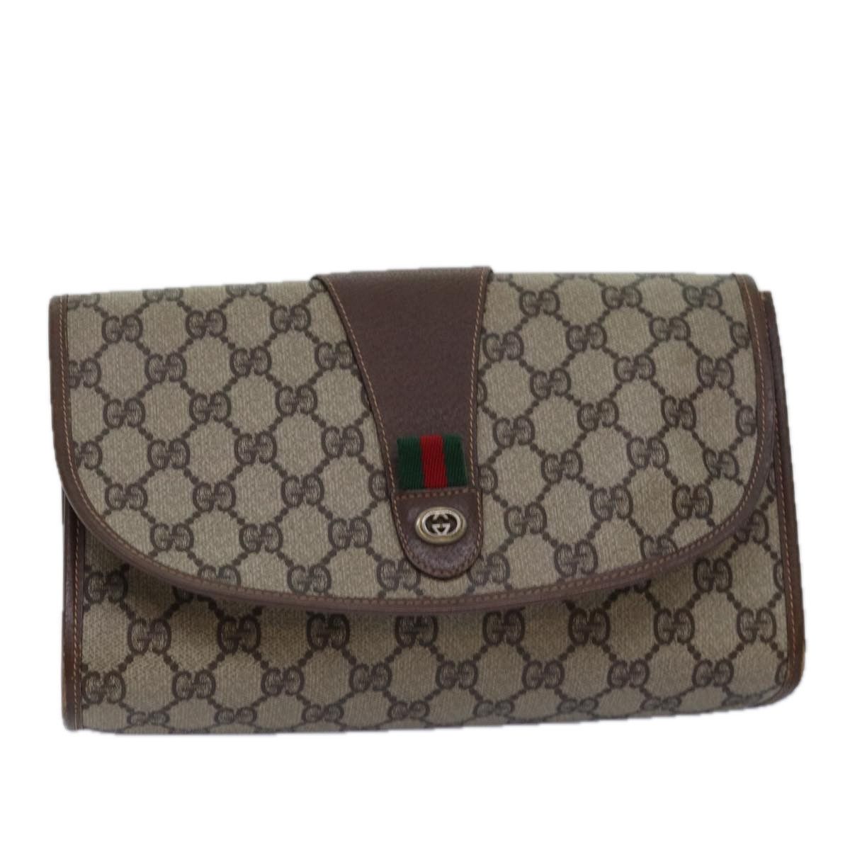 Gucci Ophidia Brown Canvas Clutch Bag (Pre-Owned) Size ONE SIZE - 18 Thumbnail
