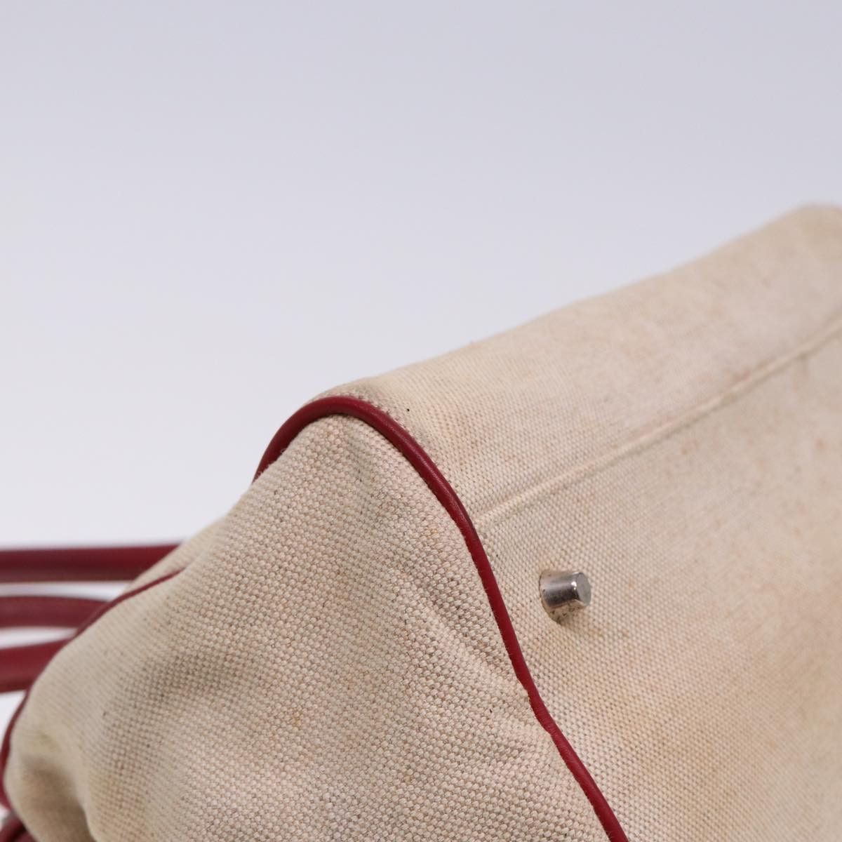 Prada Ecru Canvas Handbag (Pre-Owned) Size ONE SIZE - 18 Thumbnail