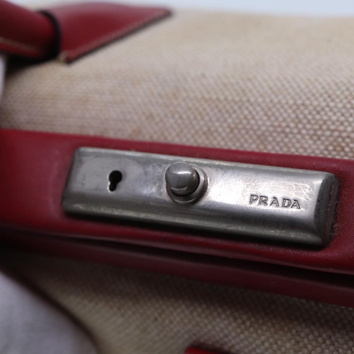 Prada Ecru Canvas Handbag (Pre-Owned) Size ONE SIZE - 20 Thumbnail