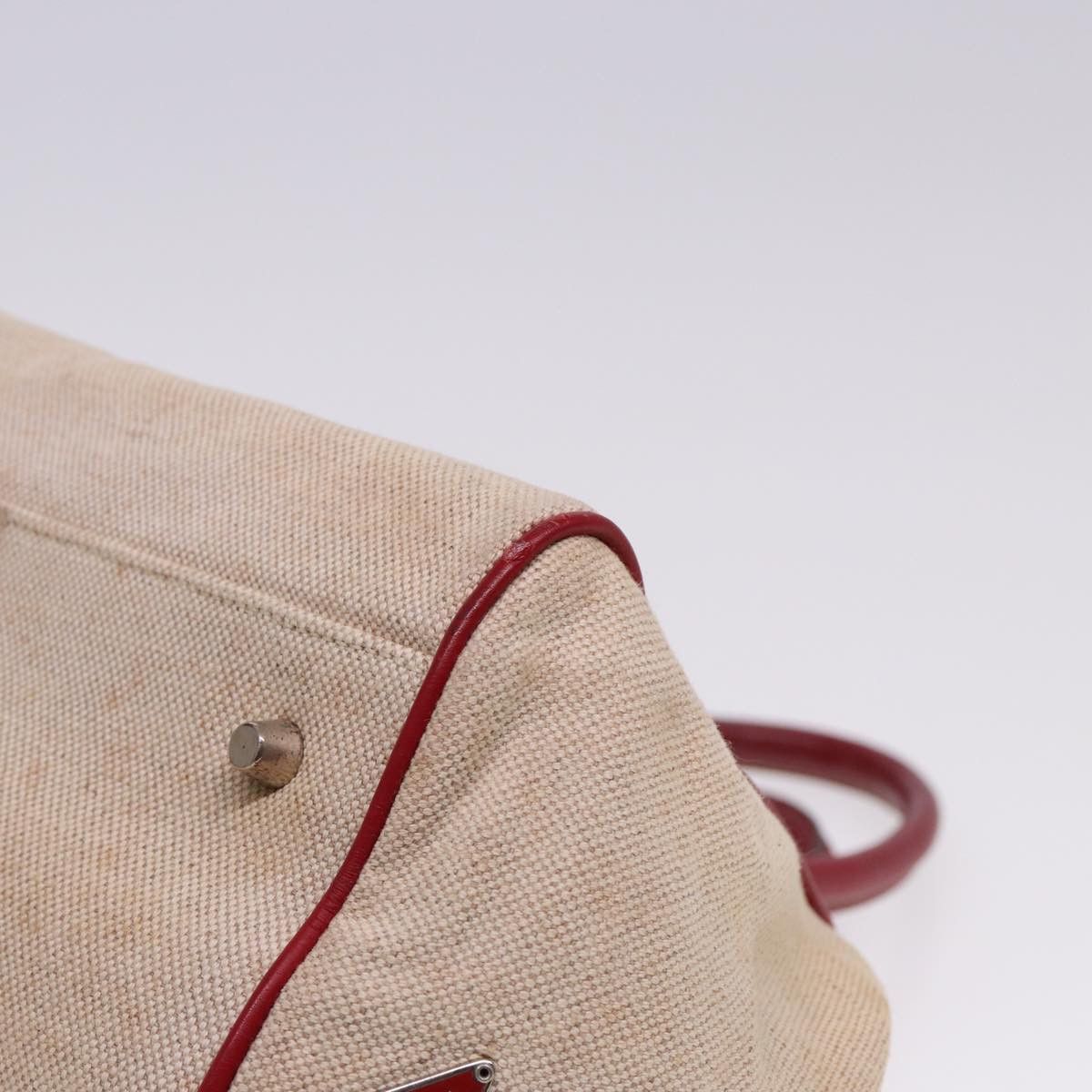 Prada Ecru Canvas Handbag (Pre-Owned) Size ONE SIZE - 10 Thumbnail