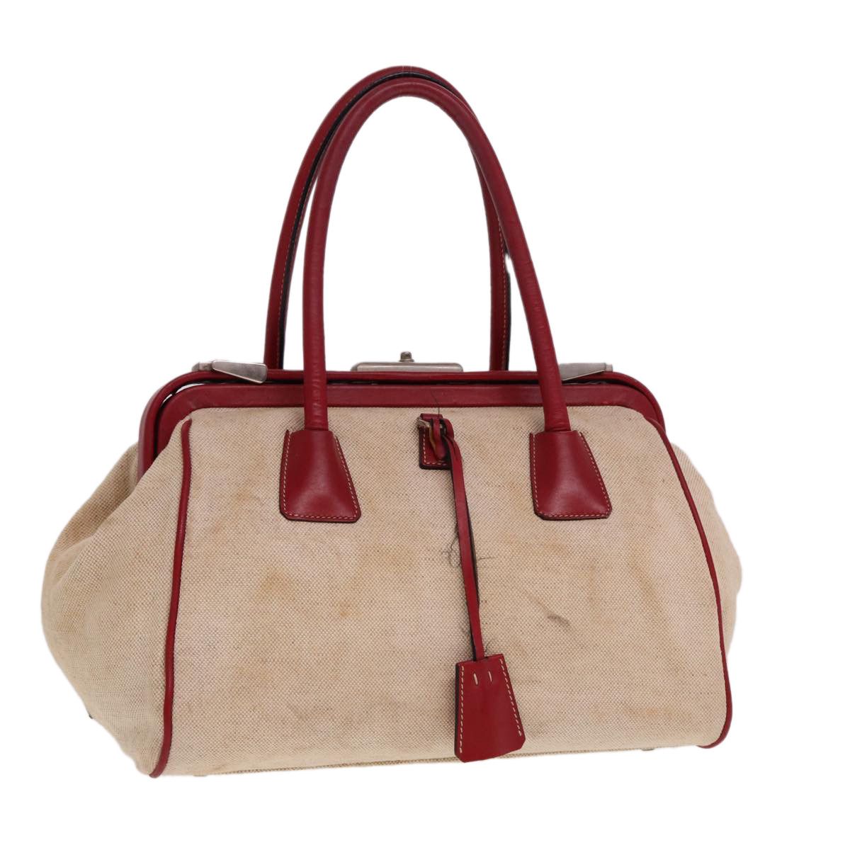 Prada Ecru Canvas Handbag (Pre-Owned) Size ONE SIZE - 16 Thumbnail