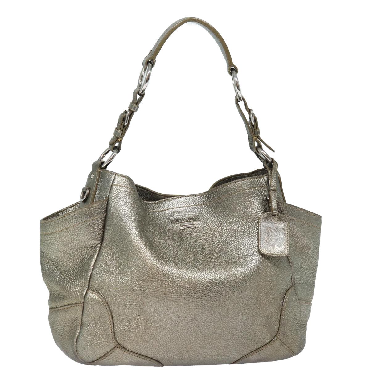 Prada Gold Leather Shoulder Bag (Pre-Owned) Size ONE SIZE - 19 Thumbnail