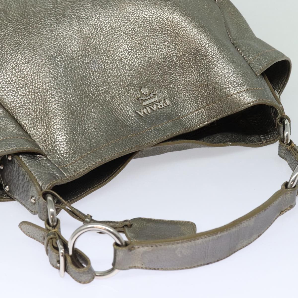 Prada Gold Leather Shoulder Bag (Pre-Owned) Size ONE SIZE - 11 Thumbnail