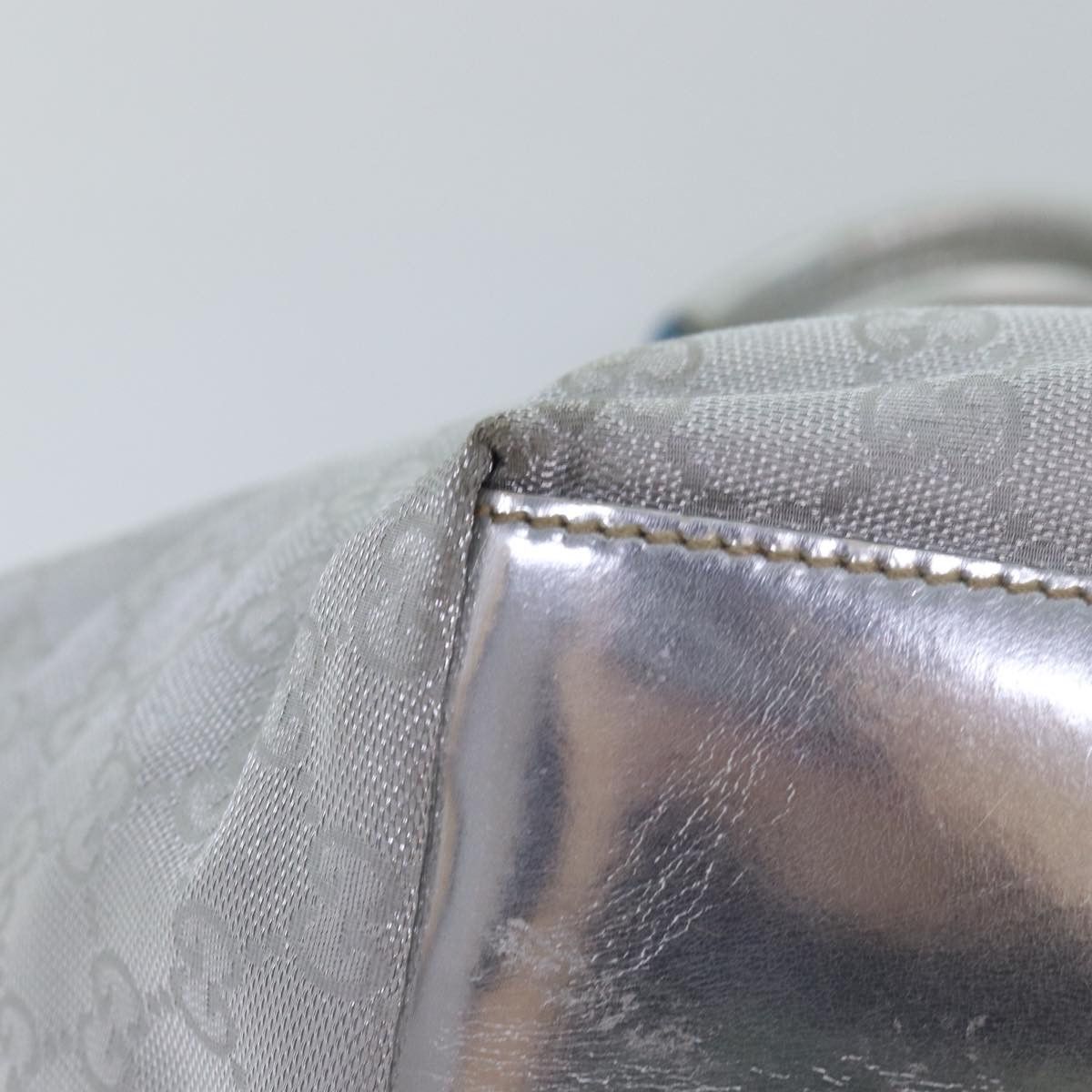 Gucci Gg Canvas Silver Canvas Tote Bag (Pre-Owned) Size ONE SIZE - 10 Thumbnail