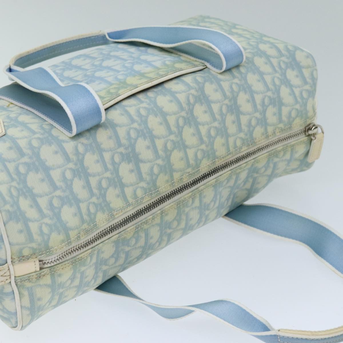 Dior Trotter Blue Canvas Handbag (Pre-Owned) Size ONE SIZE - 4 Thumbnail