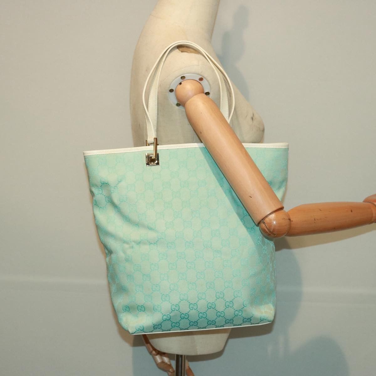 Gucci Gg Canvas Blue Canvas Shoulder Bag (Pre-Owned) Size ONE SIZE - 7 Thumbnail