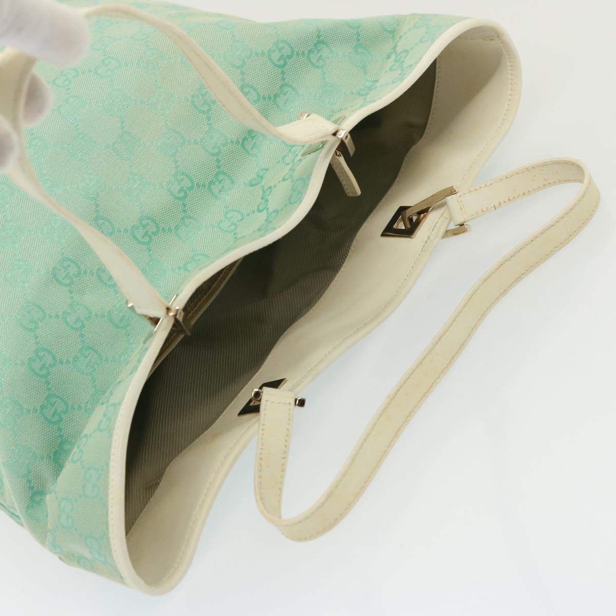 Gucci Gg Canvas Blue Canvas Shoulder Bag (Pre-Owned) Size ONE SIZE - 9 Thumbnail