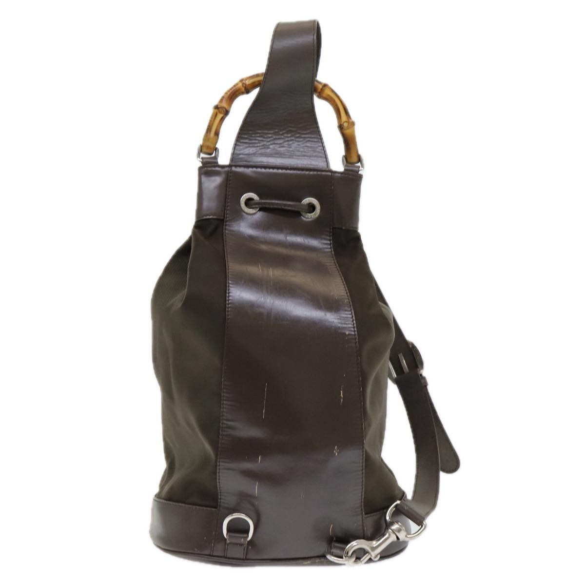 Gucci Bamboo Brown Synthetic Backpack Bag (Pre-Owned) Size ONE SIZE - 2 Thumbnail