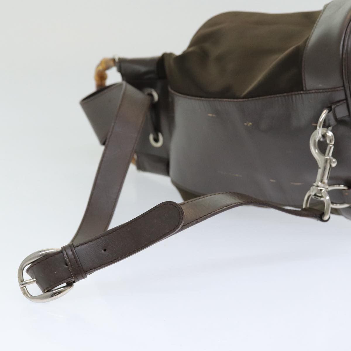 Gucci Bamboo Brown Synthetic Backpack Bag (Pre-Owned) Size ONE SIZE - 19 Thumbnail
