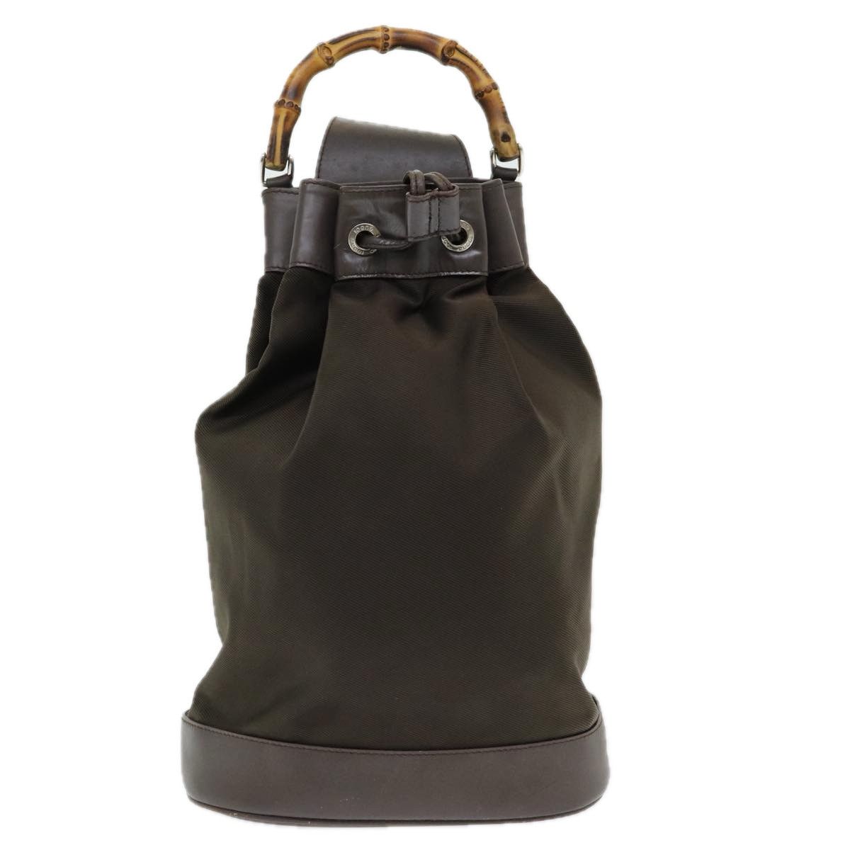Gucci Bamboo Brown Synthetic Backpack Bag (Pre-Owned) Size ONE SIZE - 16 Thumbnail