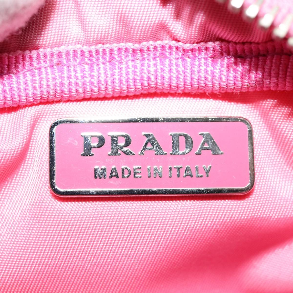 Prada Tessuto Pink Synthetic Handbag (Pre-Owned) Size ONE SIZE - 9 Thumbnail