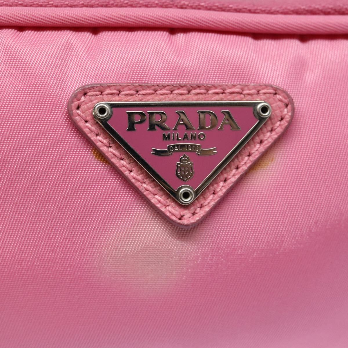 Prada Tessuto Pink Synthetic Handbag (Pre-Owned) Size ONE SIZE - 12 Thumbnail