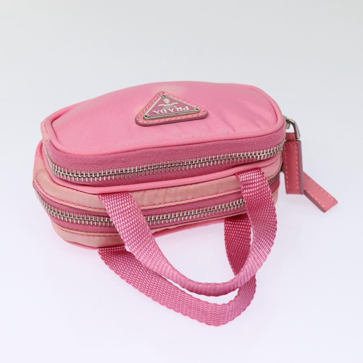 Prada Tessuto Pink Synthetic Handbag (Pre-Owned) Size ONE SIZE - 14 Thumbnail