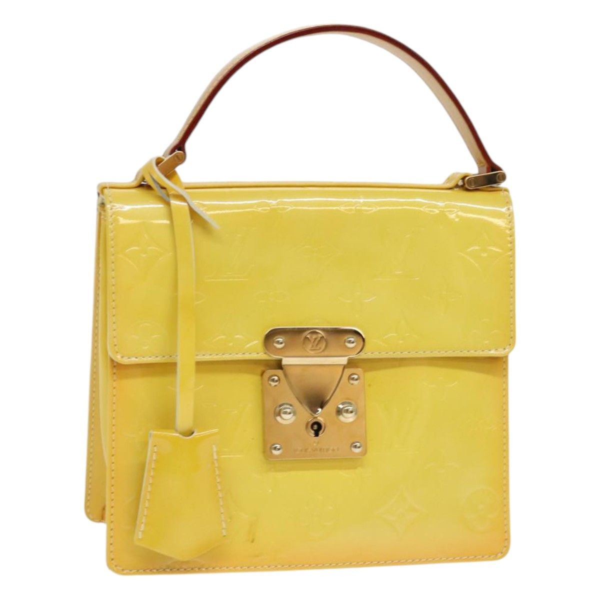 Louis Vuitton Spring Street Yellow Patent Leather Handbag (Pre-Owned) Size ONE SIZE - 11 Thumbnail
