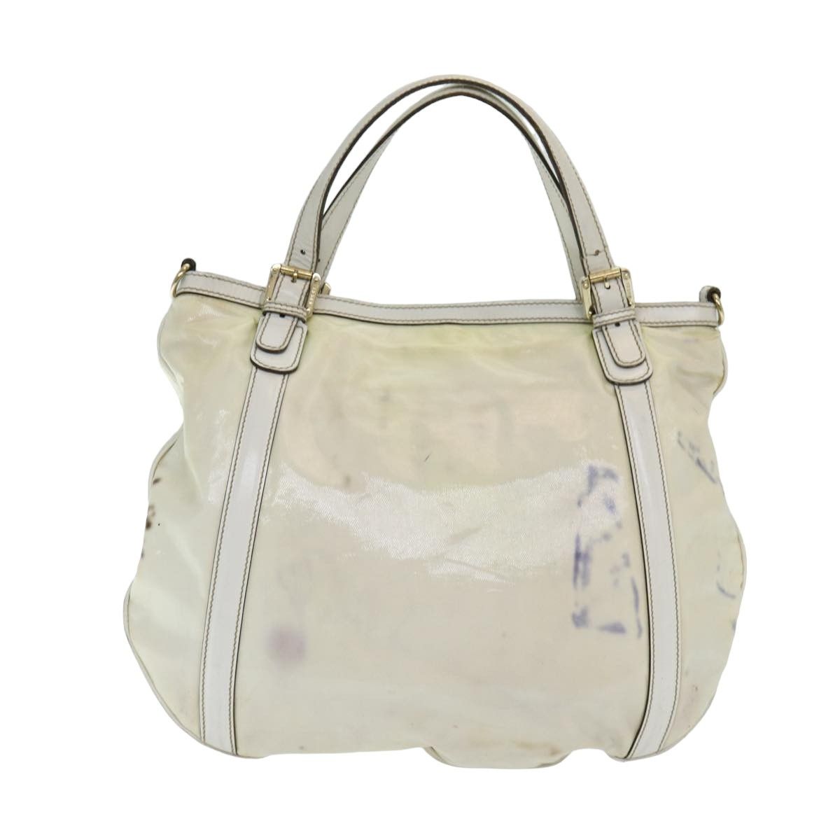 Gucci Ophidia White Canvas Handbag (Pre-Owned) Size ONE SIZE - 2 Thumbnail