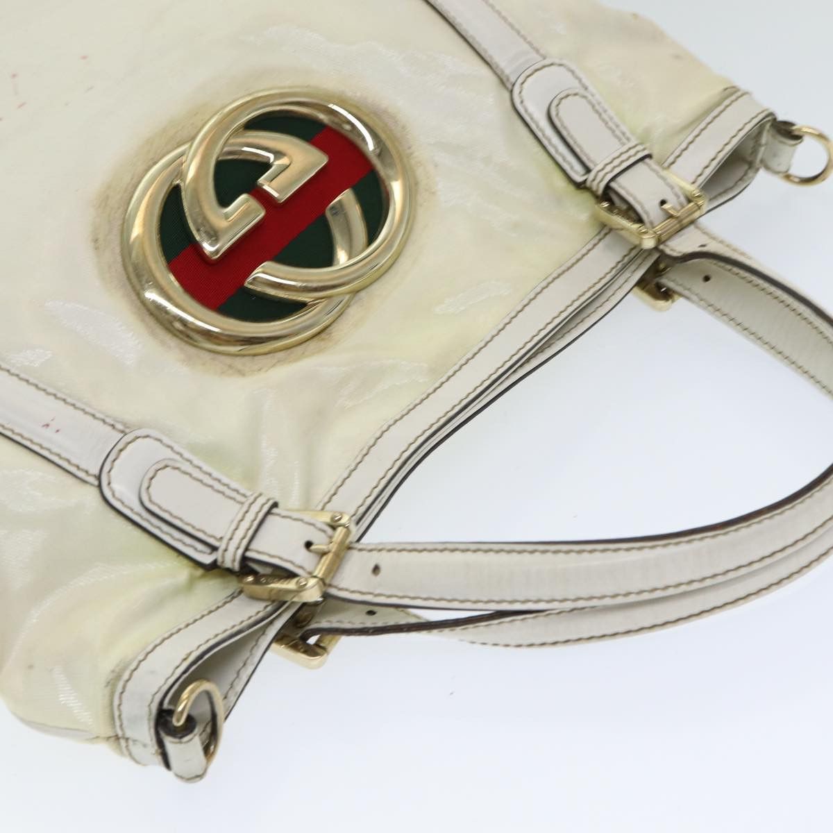 Gucci Ophidia White Canvas Handbag (Pre-Owned) Size ONE SIZE - 4 Thumbnail