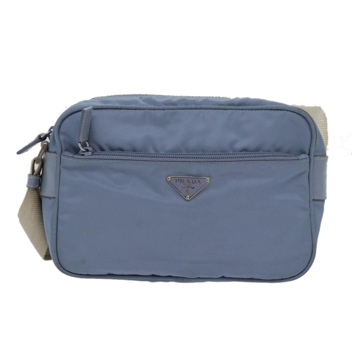 Prada Tessuto Blue Leather Shoulder Bag (Pre-Owned) Size ONE SIZE - 10 Thumbnail