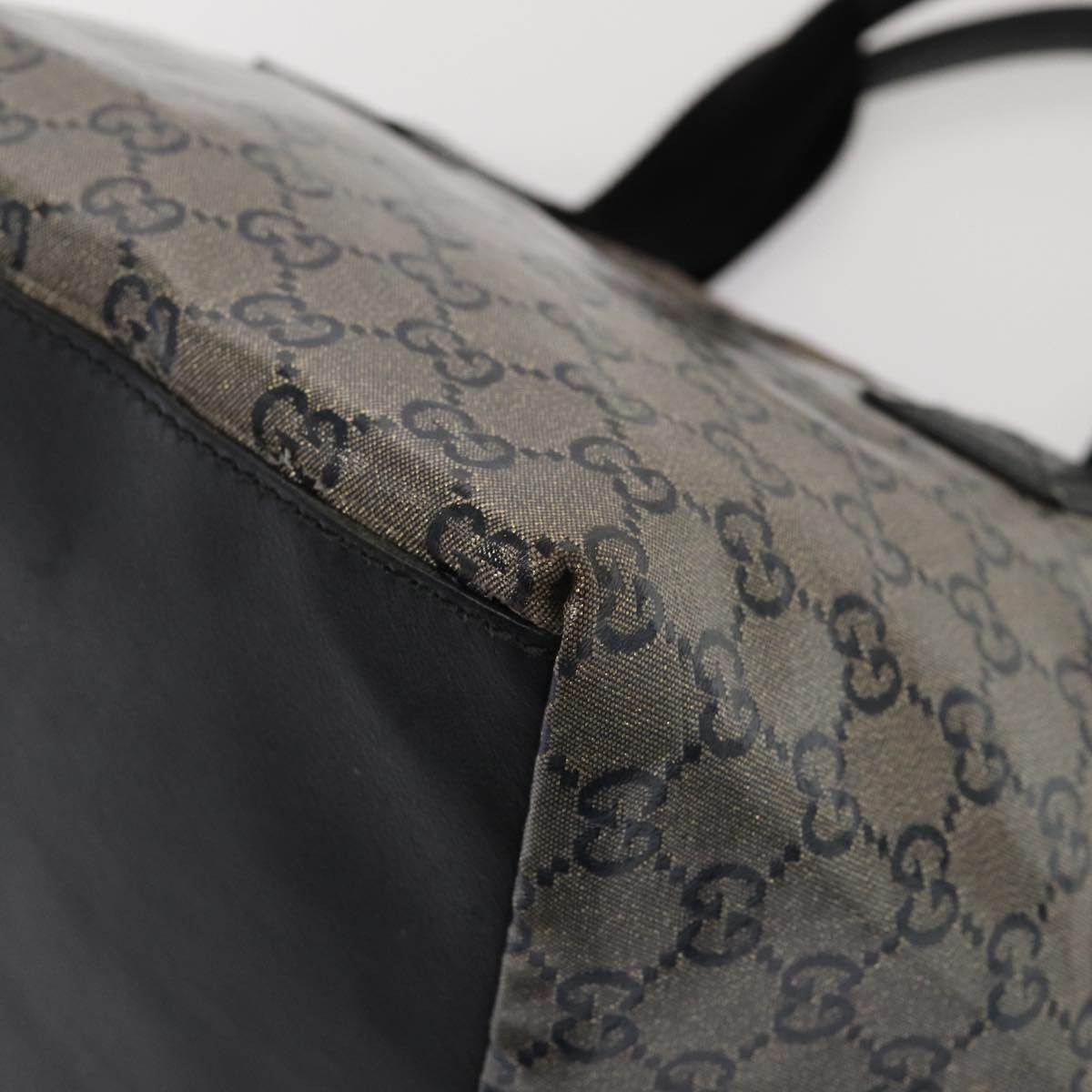 Gucci Gg Canvas Black Canvas Tote Bag (Pre-Owned) Size ONE SIZE - 9 Thumbnail
