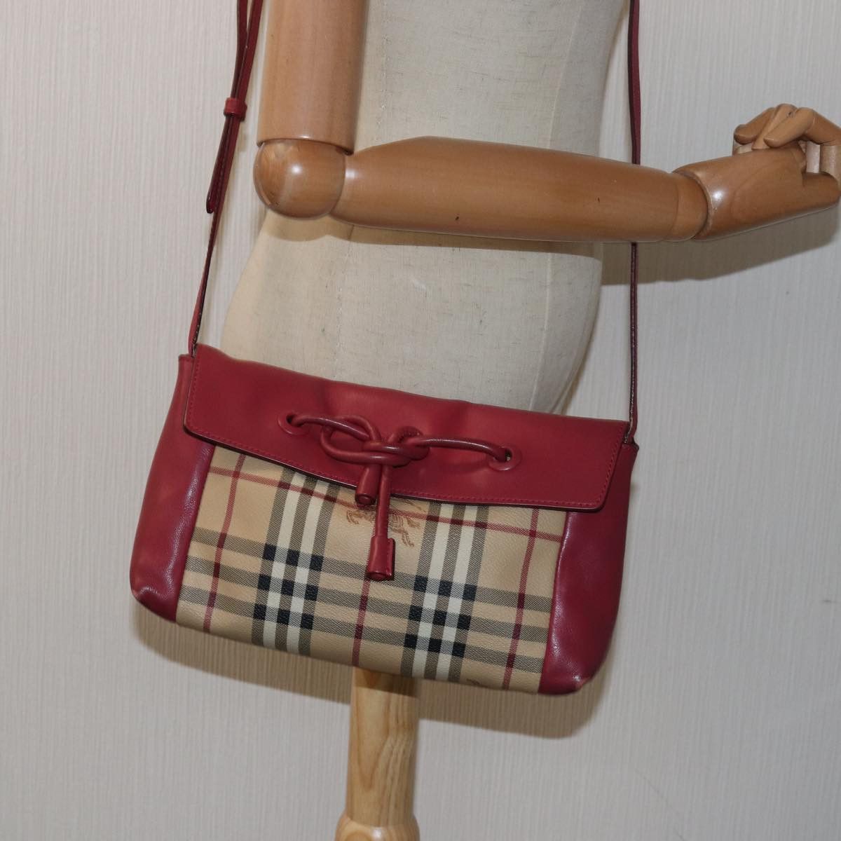 Burberry Nova Check Beige Canvas Shoulder Bag (Pre-Owned) Size ONE SIZE - 8 Thumbnail