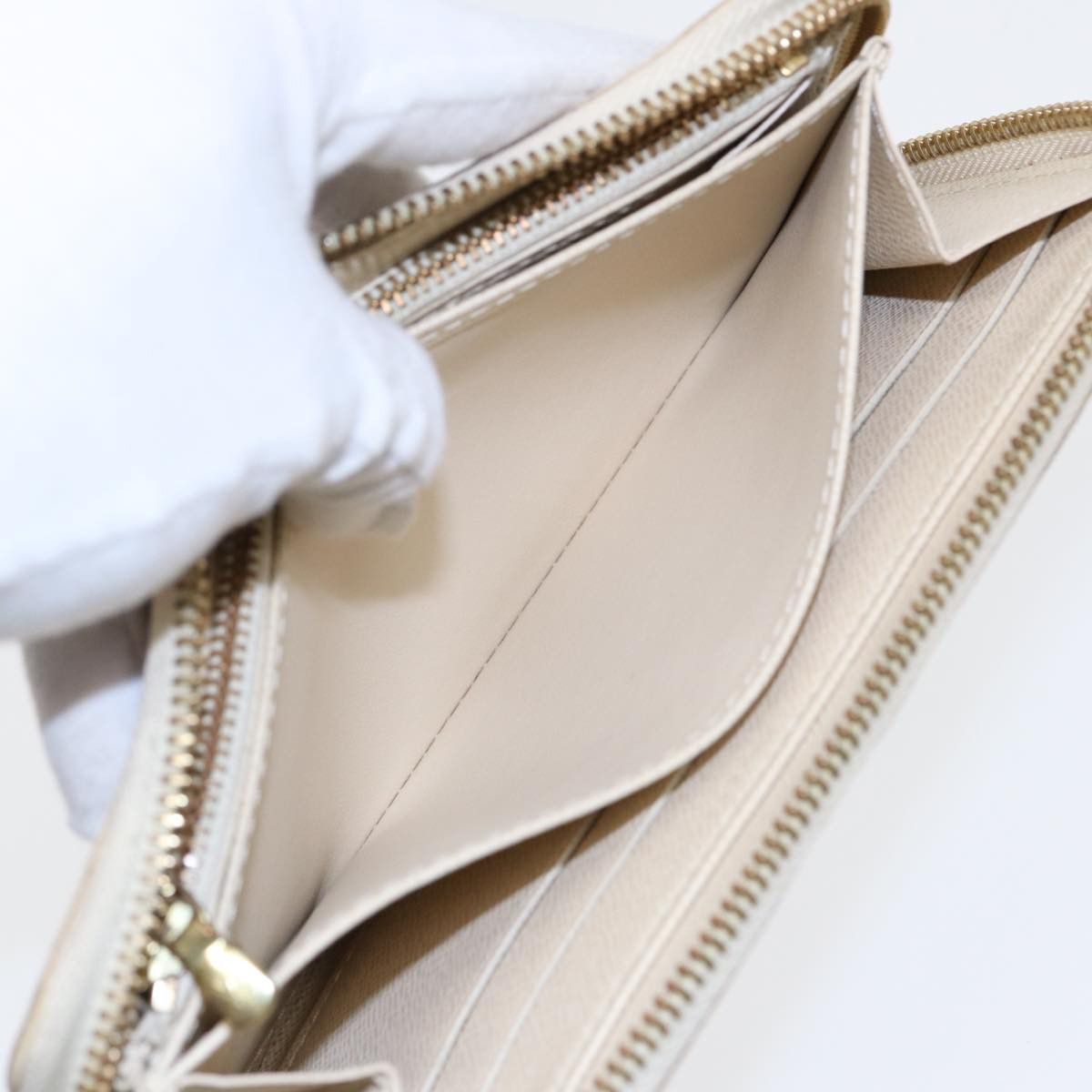 Louis Vuitton Portefeuille Zippy White Canvas Wallet (Pre-Owned) Size ONE SIZE - 18 Thumbnail