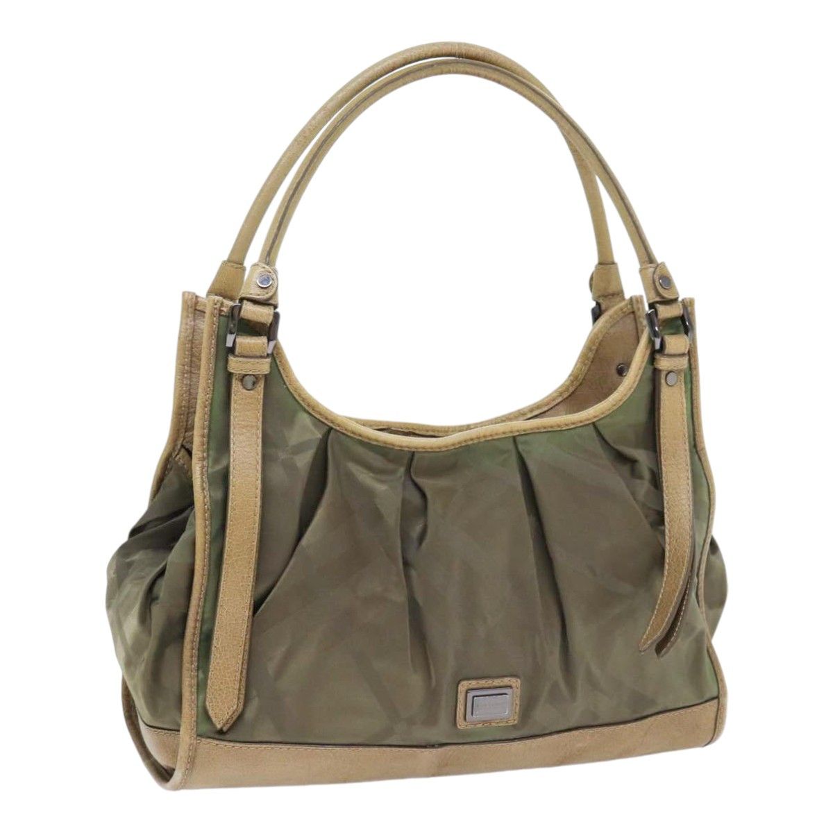 Burberry Smoke Check Khaki Synthetic Shoulder Bag (Pre-Owned) Size ONE SIZE - 18 Thumbnail