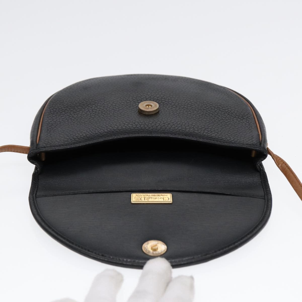 Dior Cd Black Leather Shoulder Bag (Pre-Owned) Size ONE SIZE - 11 Thumbnail
